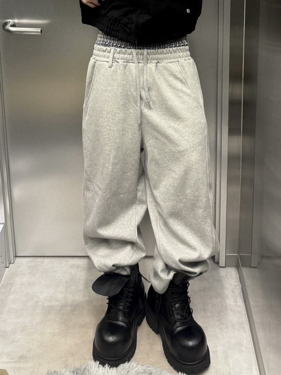 受注制【youll】layered sweat pants (2color)