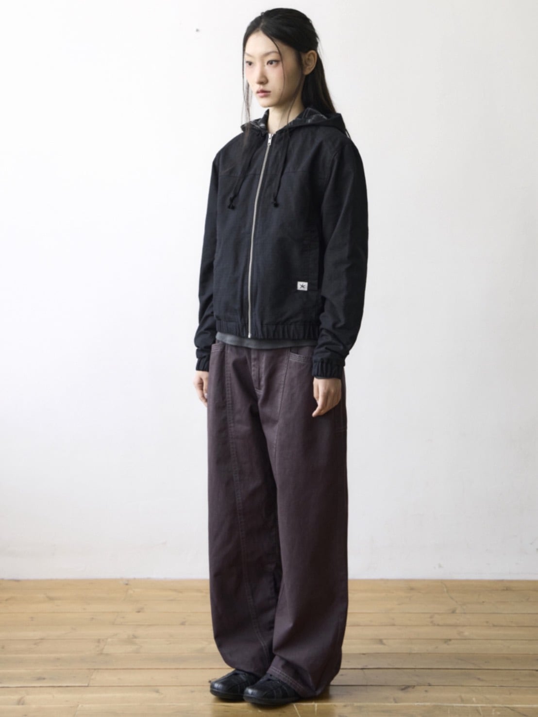 【THECOLDESTMOMENT】TCM mini logo active jacket