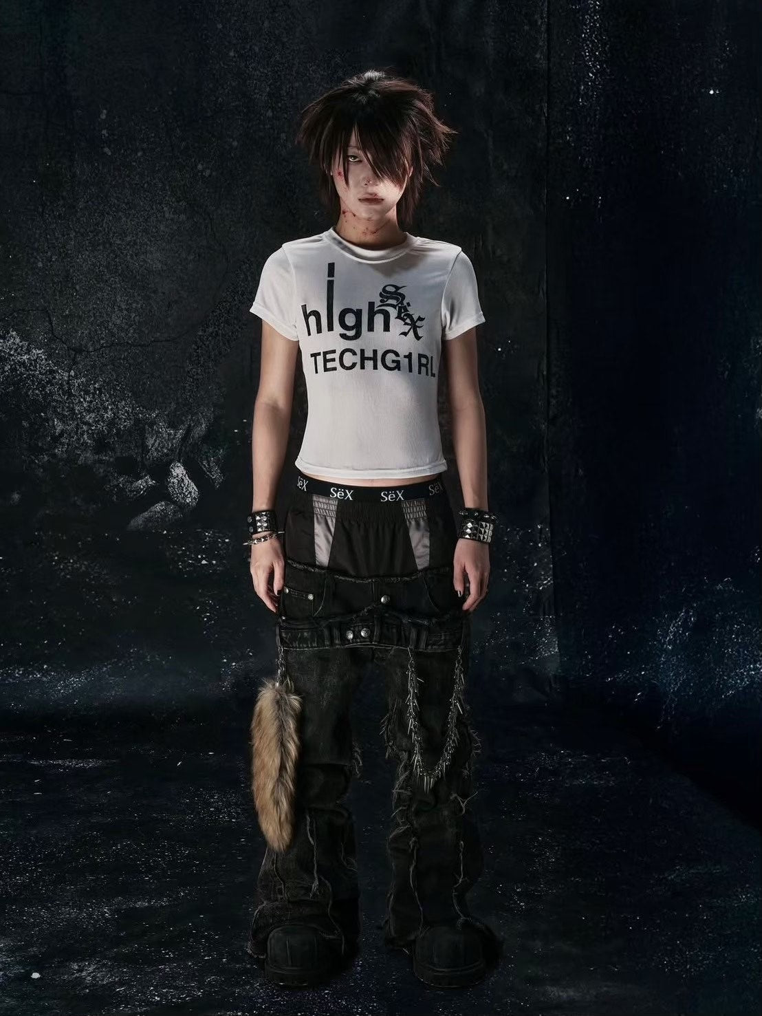 Cozy world Wide】COZY25 TRIPPLE LAYER WAXED FLARED JEANS