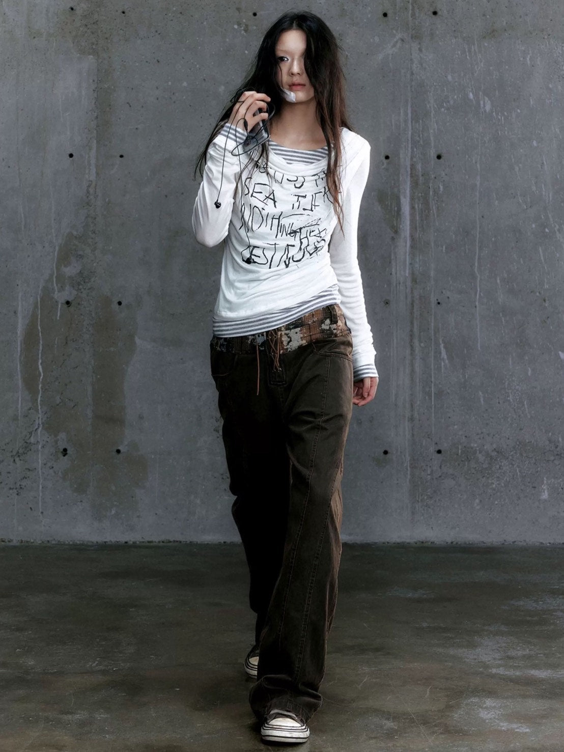 【Cest Nous】Border Patchwork T-Shirt