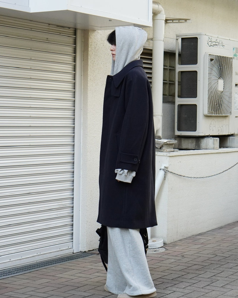 東京店WEB限定受注制【Chikashitsu +】balmacaan coat / 【チカシツプラス】バルマカーンコート (3color)
