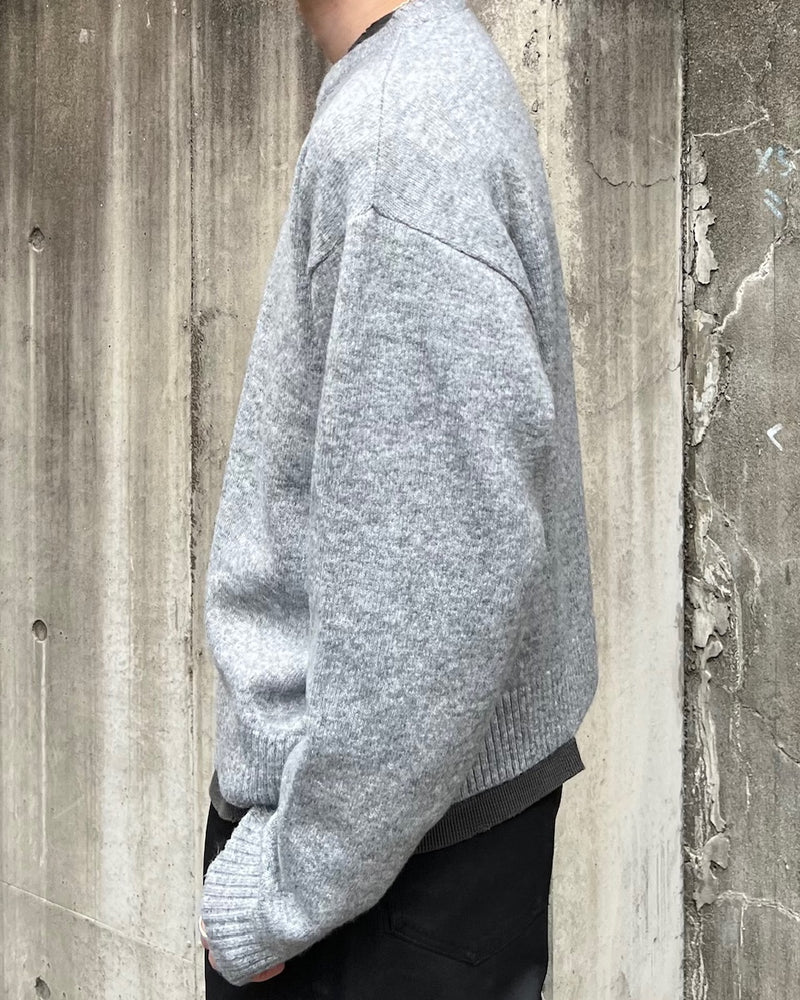 東京店WEB限定受注制【Chikashitsu +】soft touch crew neck knit / 【チカシツプラス】ソフトタッチクルーネックニット (6color)