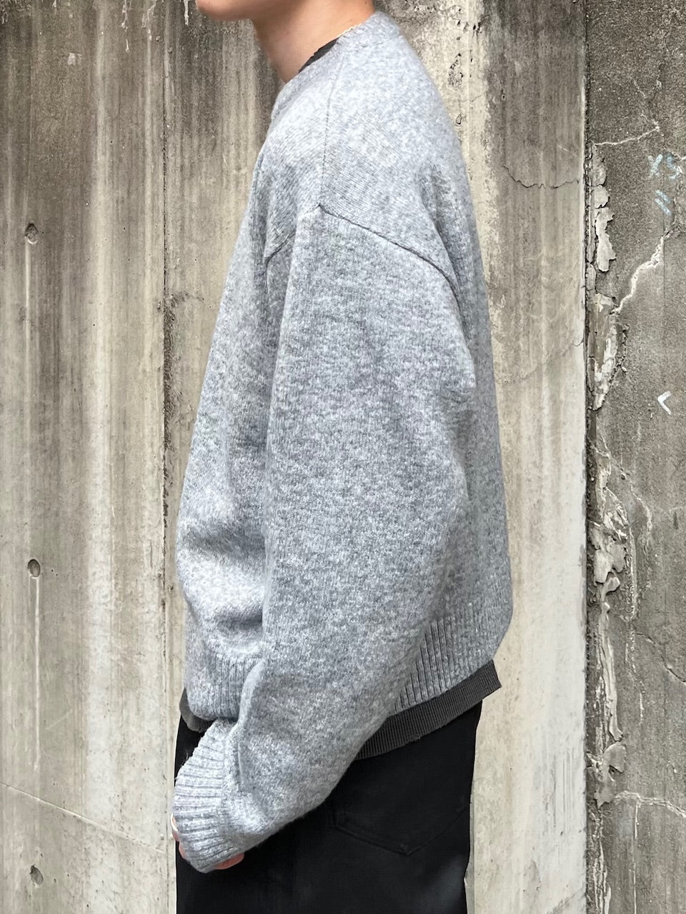東京店WEB限定受注制【Chikashitsu +】soft touch crew neck knit / 【チカシツプラス】ソフトタッチクルーネックニット (6color)