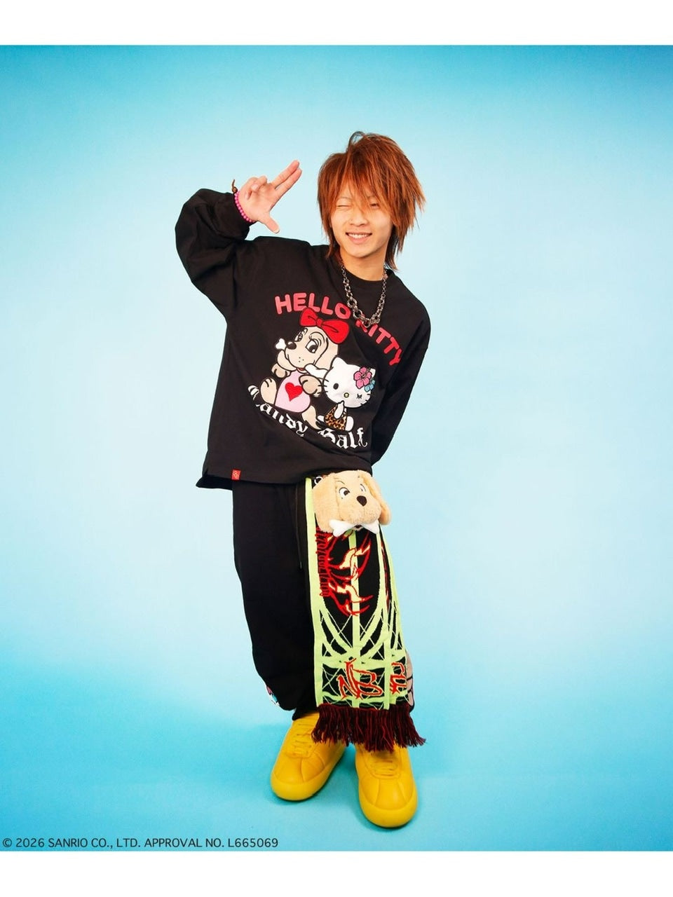 【GALFY×KITTY】キティガルTee / 【ガルフィー×キティー】プリント長袖Tシャツ