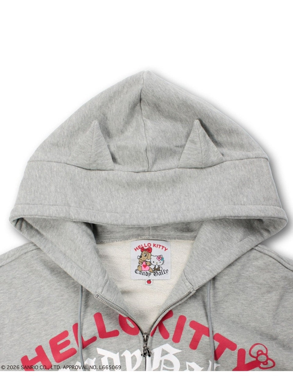 【GALFY×KITTY】仲子パーカー / 【ガルフィー×キティー】キティ猫耳ジップアップパーカー