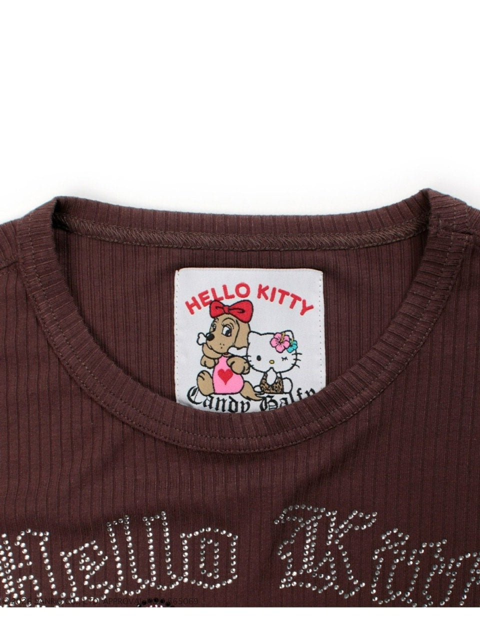 【GALFY×KITTY】キラキラキティガルTee / 【ガルフィー×キティー】ラインストーンシースルー長袖Tシャツ