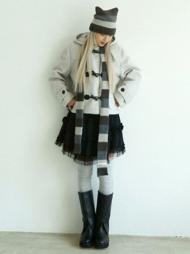 12/21 20:00 発売【Uglyshadow】CURLY DUFFLE COAT