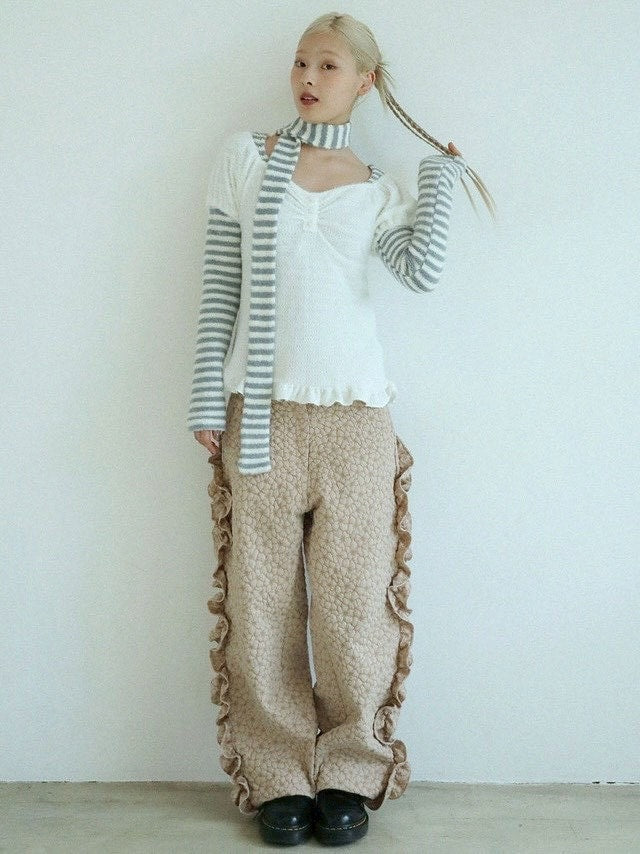 12/21 20:00 発売【Uglyshadow】SOFT SHIRRING T-SHIRT