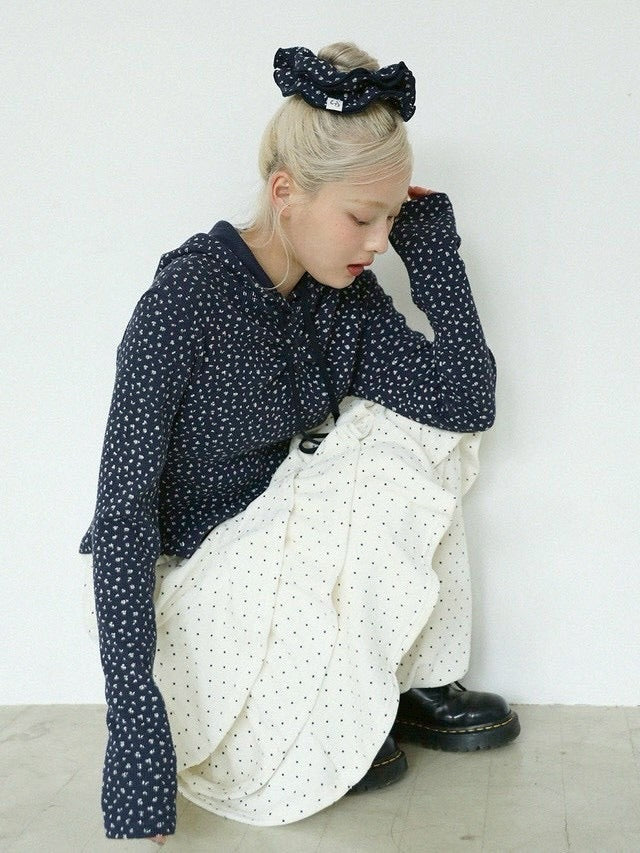 12/21 20:00 発売【Uglyshadow】DOT VELVET CANCAN MIDI SKIRT PANTS