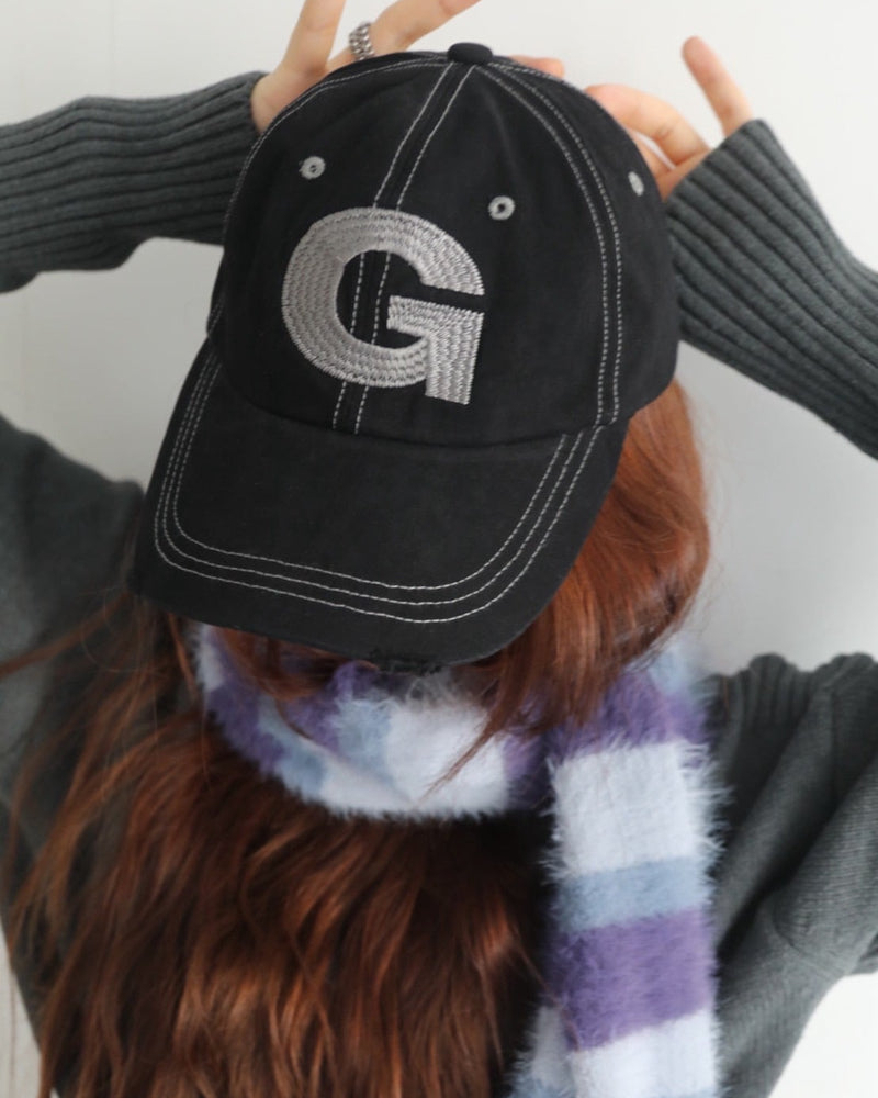 【IUGAMAKARAS】G Needlework Ball Cap