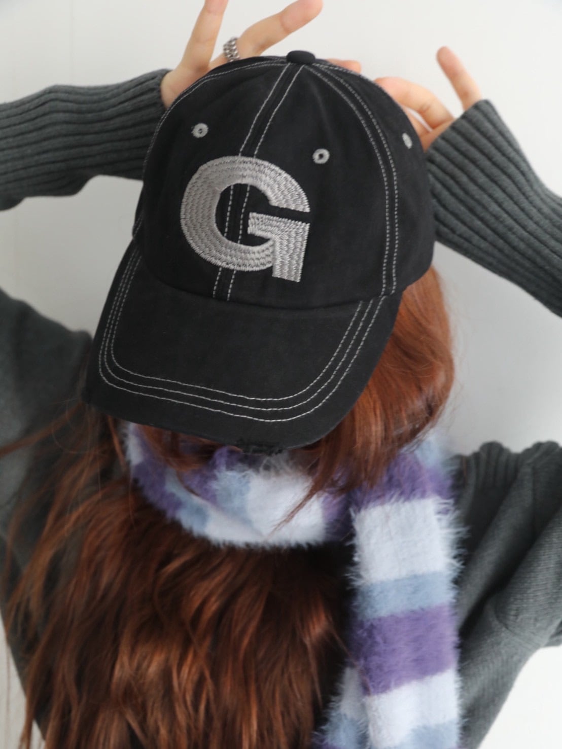 【IUGAMAKARAS】G Needlework Ball Cap