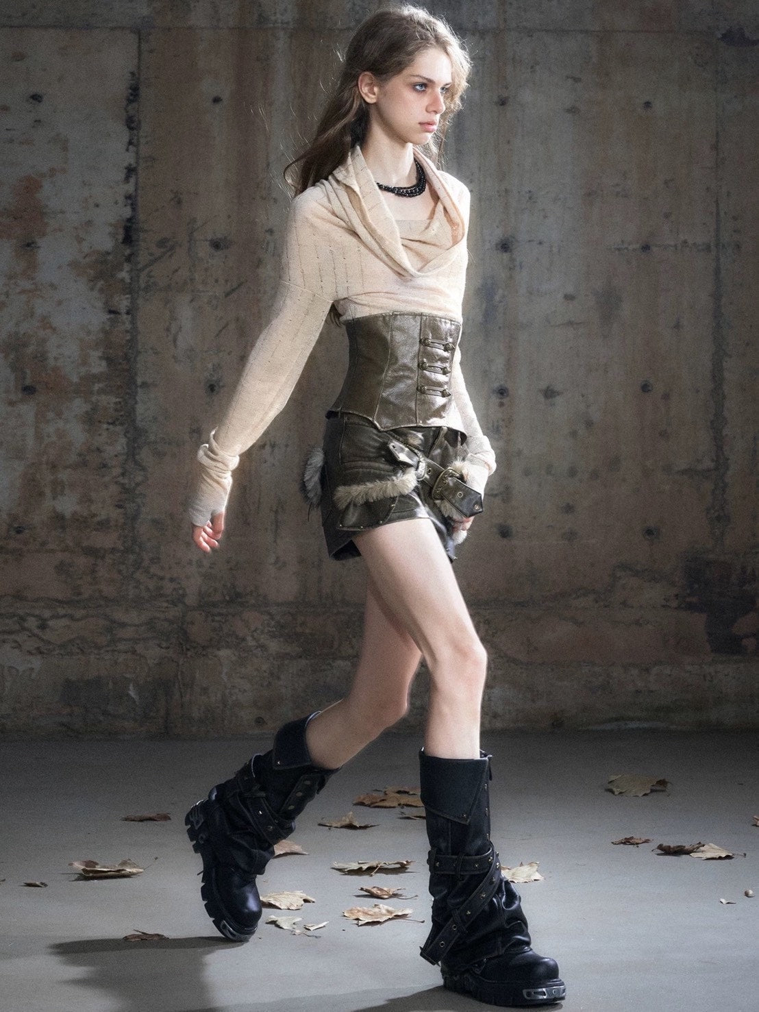 【Cest Nous】Studded Leg Chaps / 【セヌー】スタッズベルトレッグウォーマー