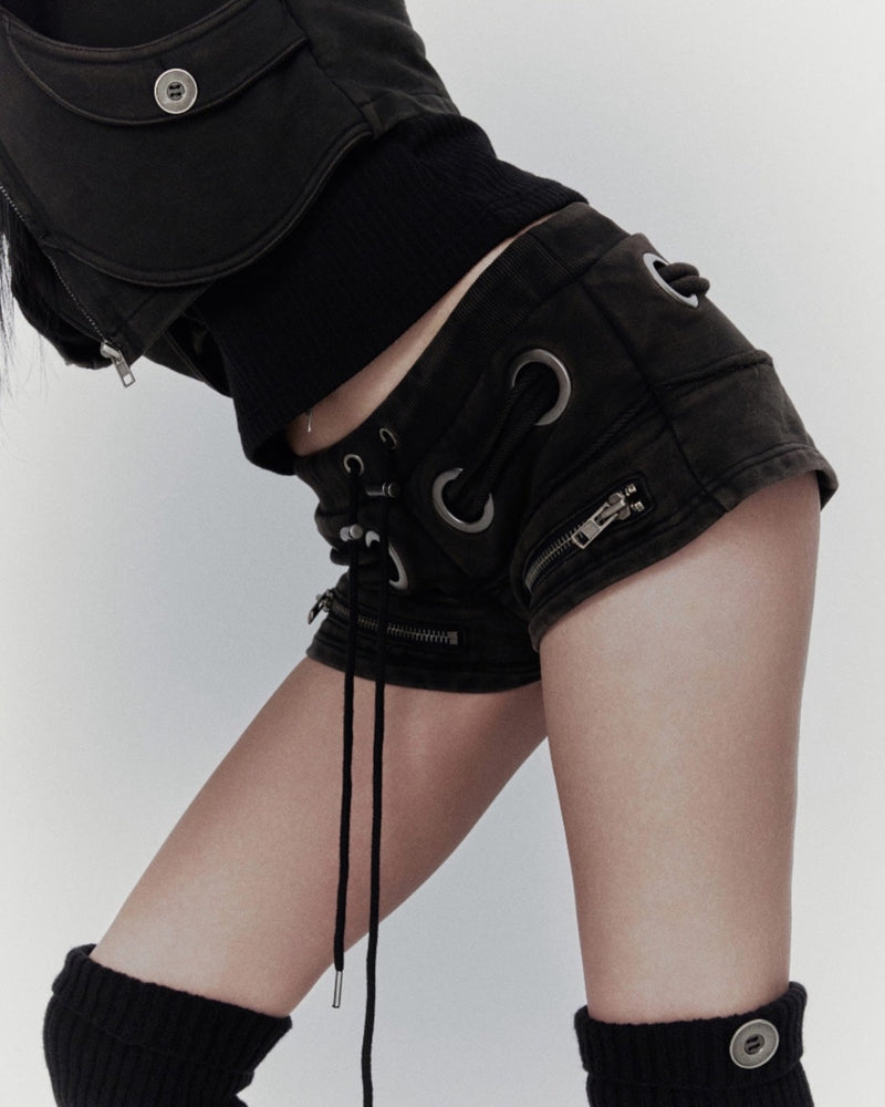 【bonienkiye】Eyelet Short Pants