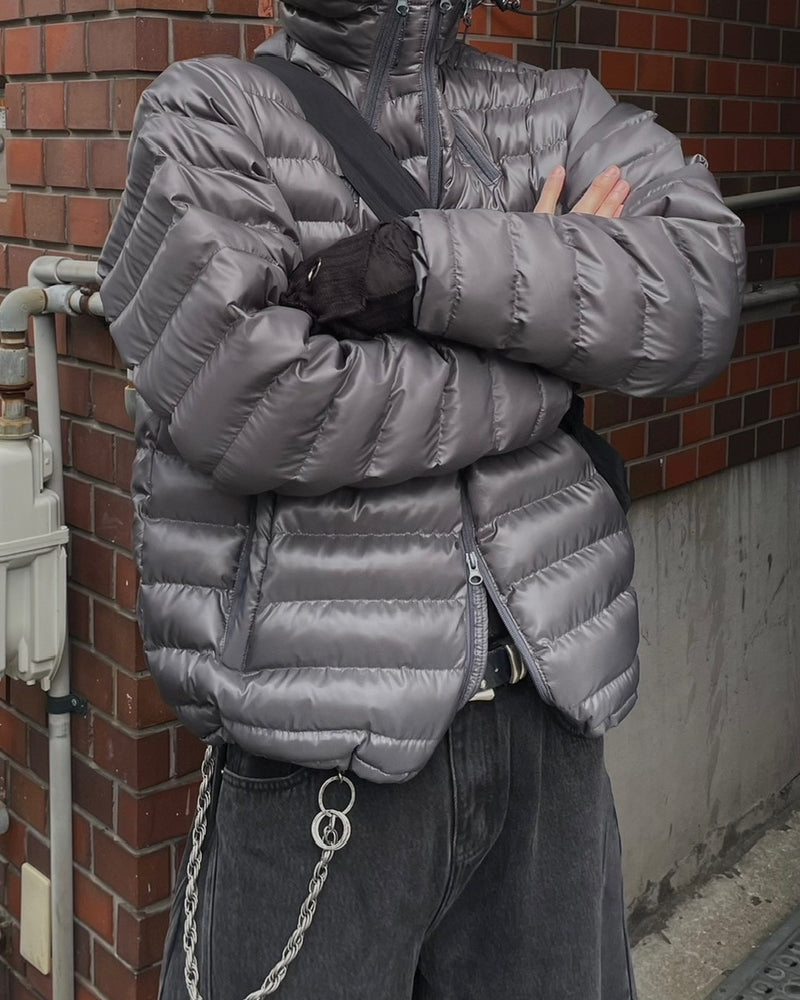 受注制【Chikashitsu +】5 zip puffer jacket / 【チカシツプラス】ファイブジップパファージャケット (4color)