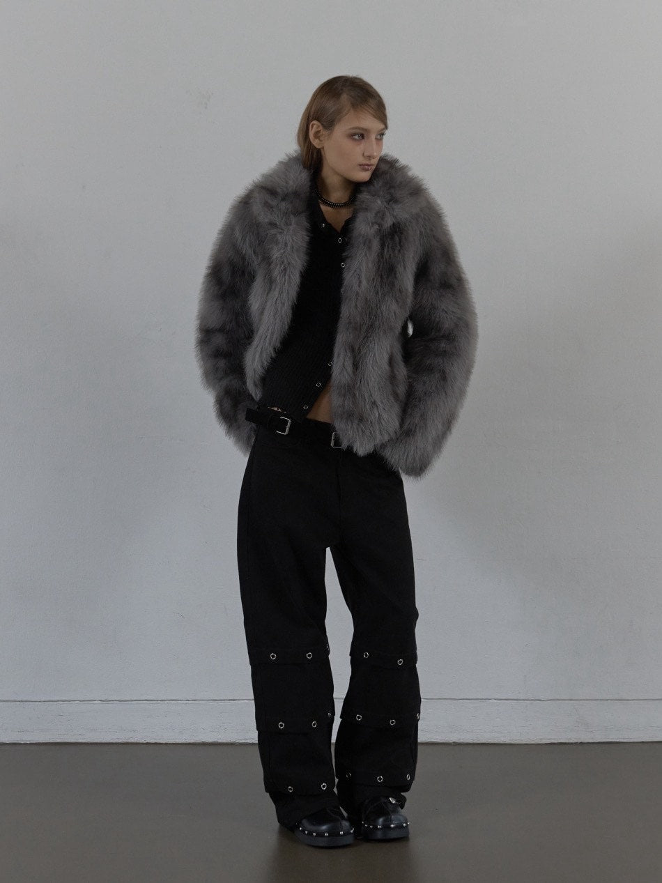 【SETUP‐EXE】FAUX FUR JACKET / 【セットアップエグゼ】ハイネックファージャケット