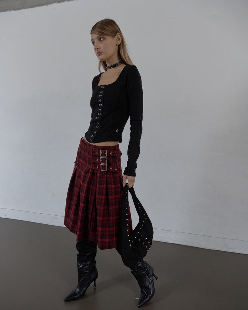 【SETUP‐EXE】HOOK LONG SLEEVE TOP / 【セットアップエグゼ】センターフック長袖Tシャツ