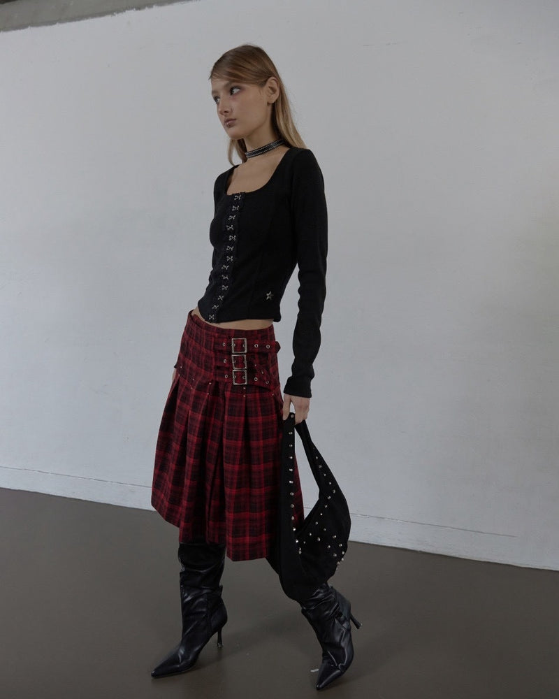 【SETUP‐EXE】SUEDE STUDDED SHOULDER BAG / 【セットアップエグゼ】スエードスタッズショルダーバッグ