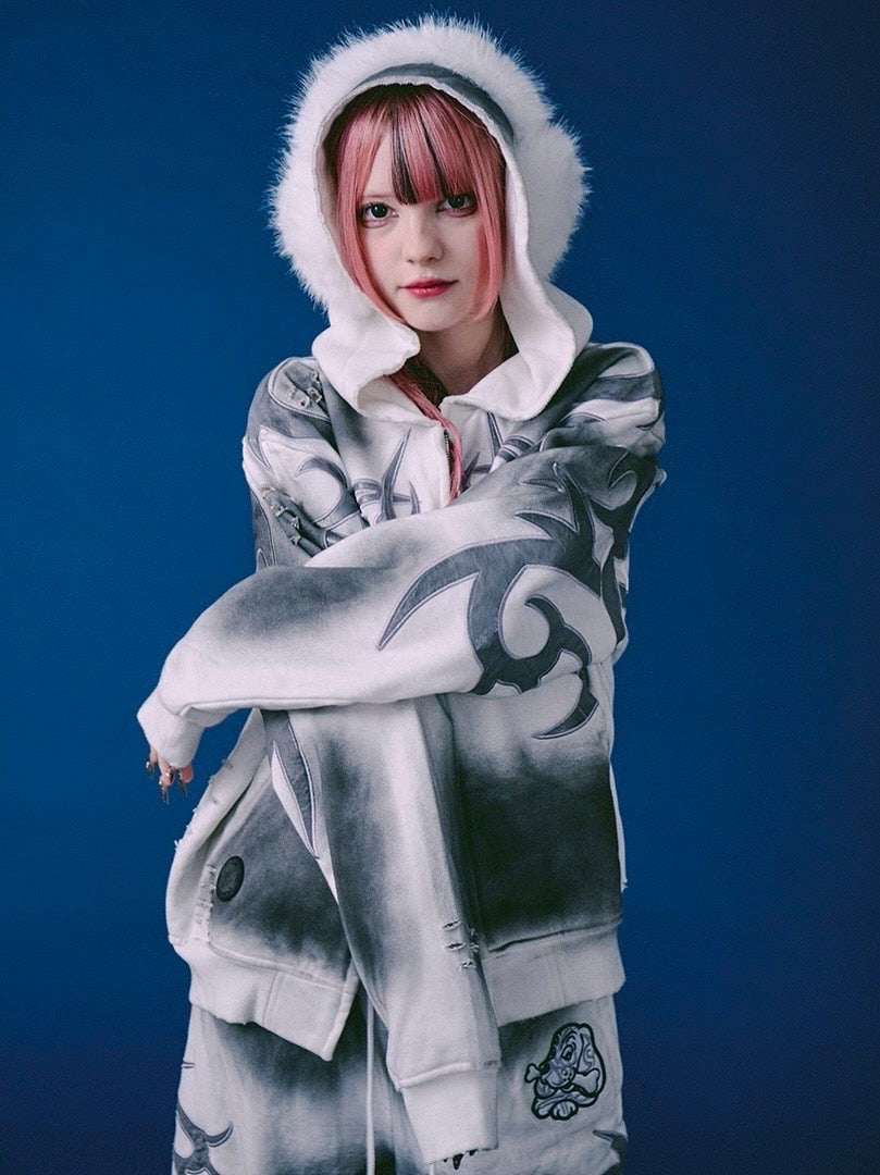 【GALFY】汚れ部族パーカー / 【ガルフィー】汚れ部族パーカー