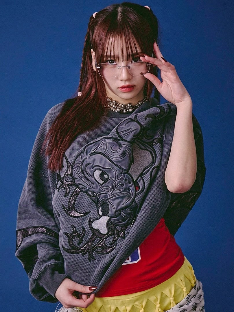 【GALFY】汚れ部族ワッフルロンTEE / 【ガルフィー】汚れ部族ワッフルロンTEE