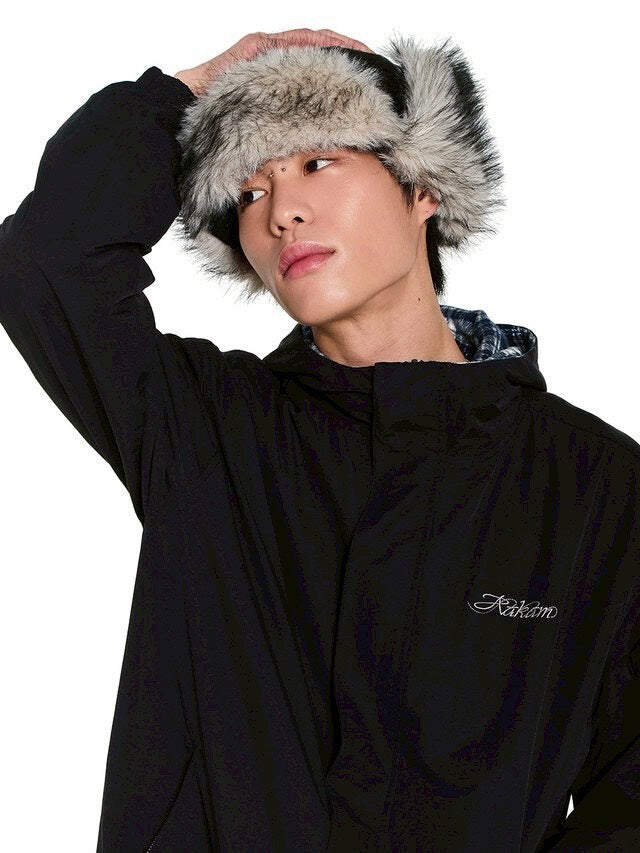 【AAKAM】Biker Leather Earflap Hat