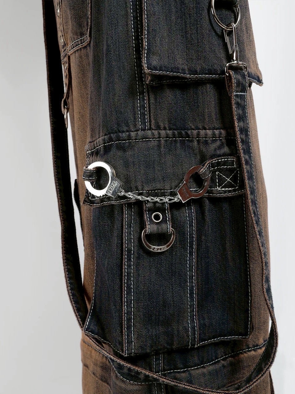 【TRIPP nyc】ZIP LOCK PANT DIETY WASH[JM896DR] / 【トリップ ニューヨーク 】2wayボンテージウォッシュデニムパンツ