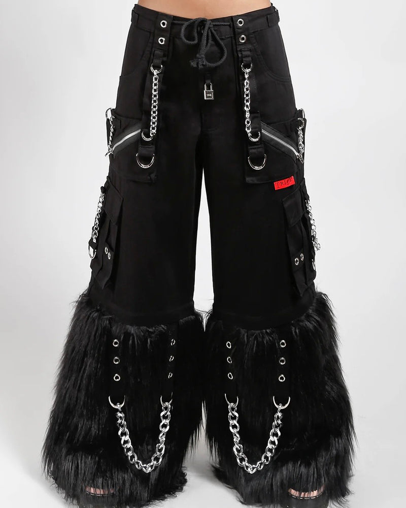 【TRIPP nyc】FUR-TASTIC SUPER PANT[AF7176M] / 【トリップ ニューヨーク 】ボンテージストラップファーワイドパンツ