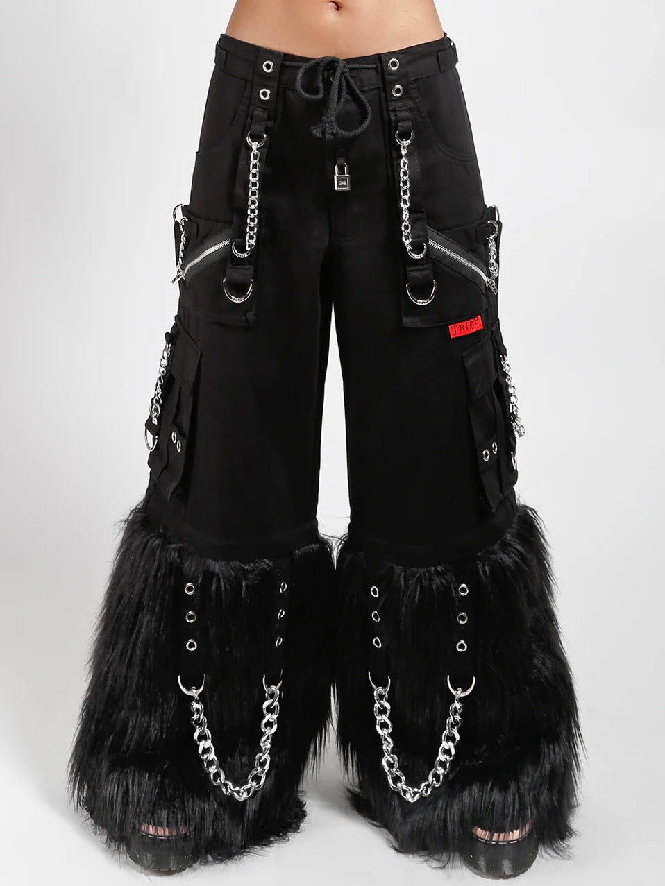 【TRIPP nyc】FUR-TASTIC SUPER PANT[AF7176M] / 【トリップ ニューヨーク 】ボンテージストラップファーワイドパンツ