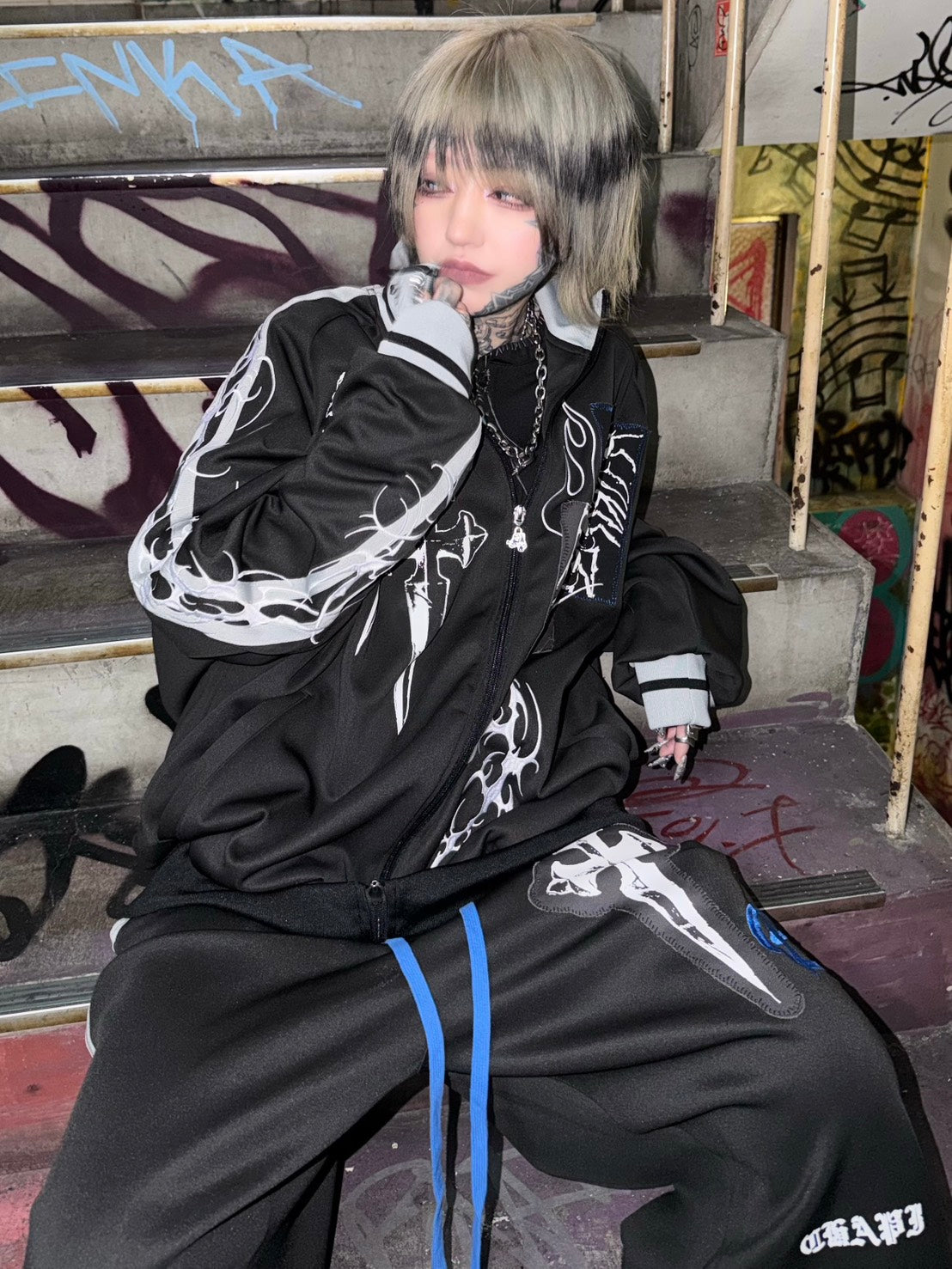 2/8 20:00発売 Pressing限定 【GALFY×CHAPI】コラボセットアップ (2color)