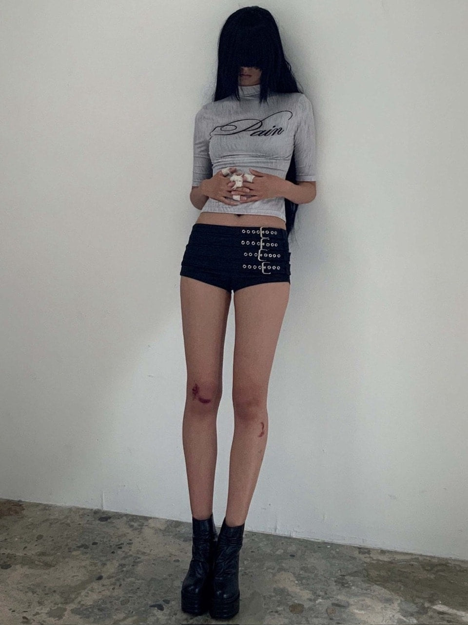 【bonnae】Pain mock neck top