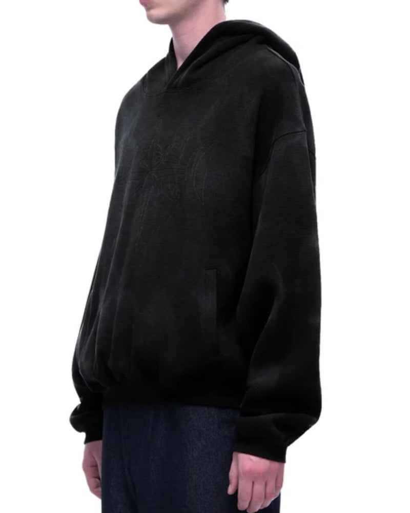 【The Boy Has No Patience】LUMINOUS DAWN EMBROIDERED LOGO HOODIE / 【ザボーイハズノーペーシェンス】ロゴプルオーバーパーカー