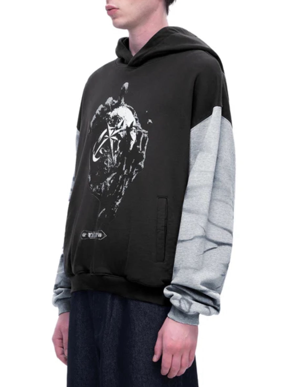【The Boy Has No Patience】TBHNP LUMINOUS DAWN WASHED PRINTED DESTROYED HOODIE / 【ザボーイハズノーペーシェンス】ウォッシュプリントプルオーバーパーカー