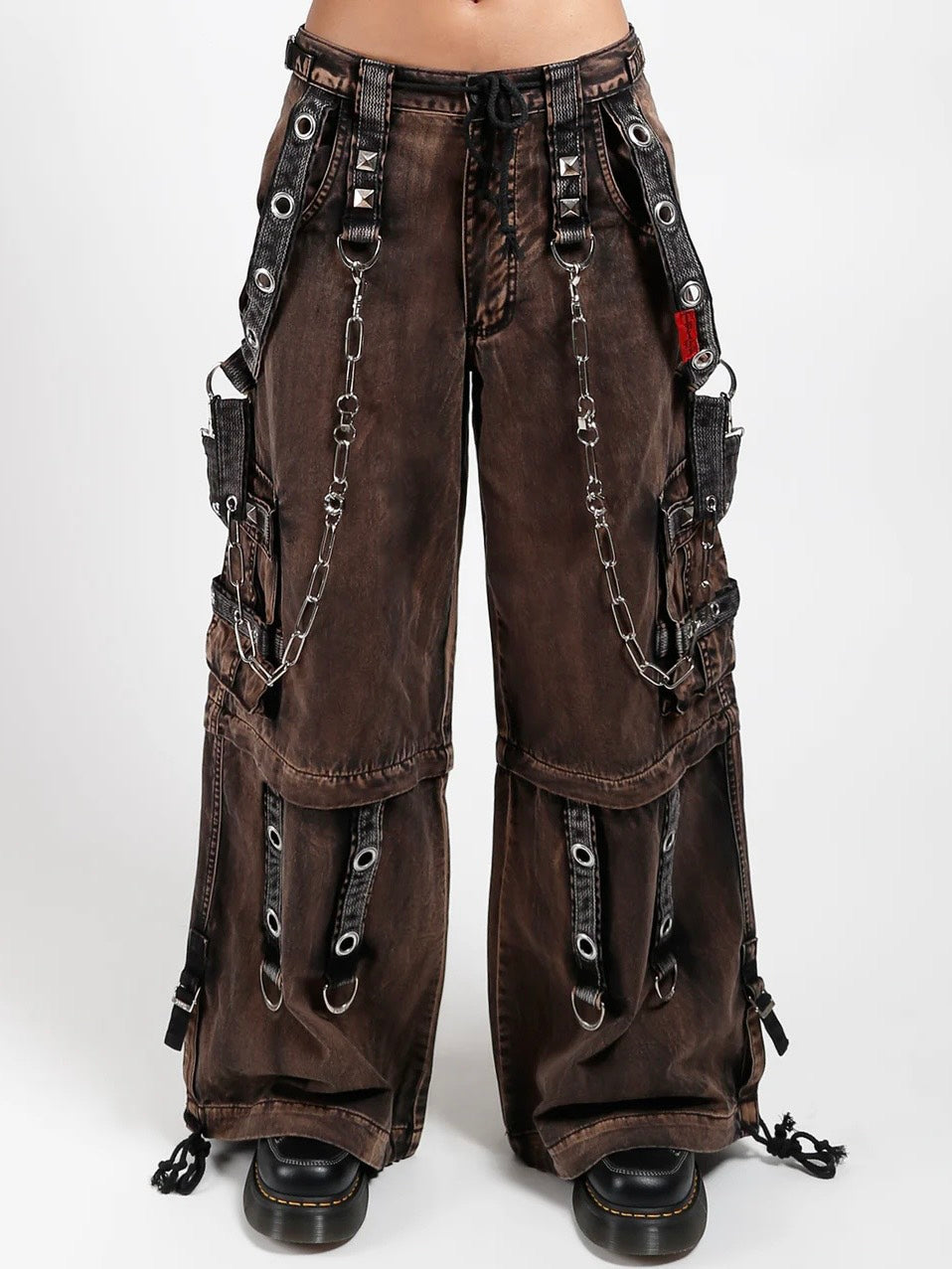 【TRIPP nyc】POWER WASH PANT[AF7245MB] / 【トリップ ニューヨーク 】ボンテージストラップウォッシュワイドデニムパンツ