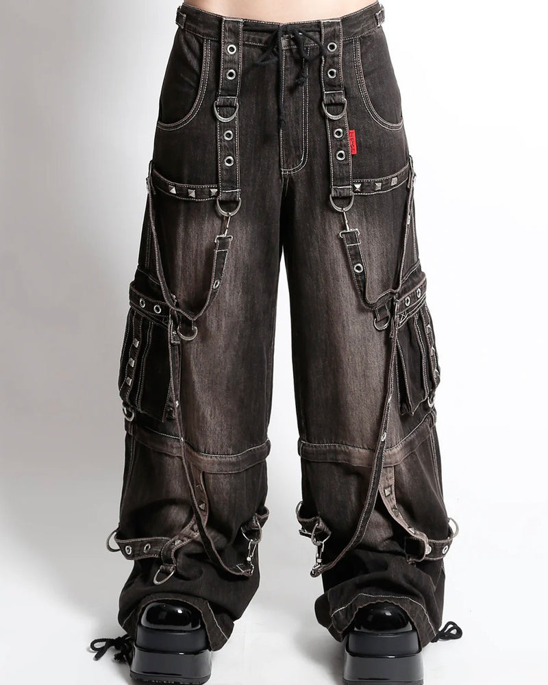 【TRIPP nyc】STRAP PANT [JM7177MDR] / 【トリップ ニューヨーク 】ボンテージストラップウォッシュワイドデニムパンツ