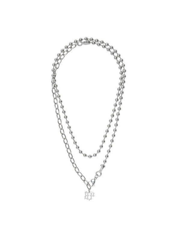 【BLACK PURPLE】Layered Chrome Chain