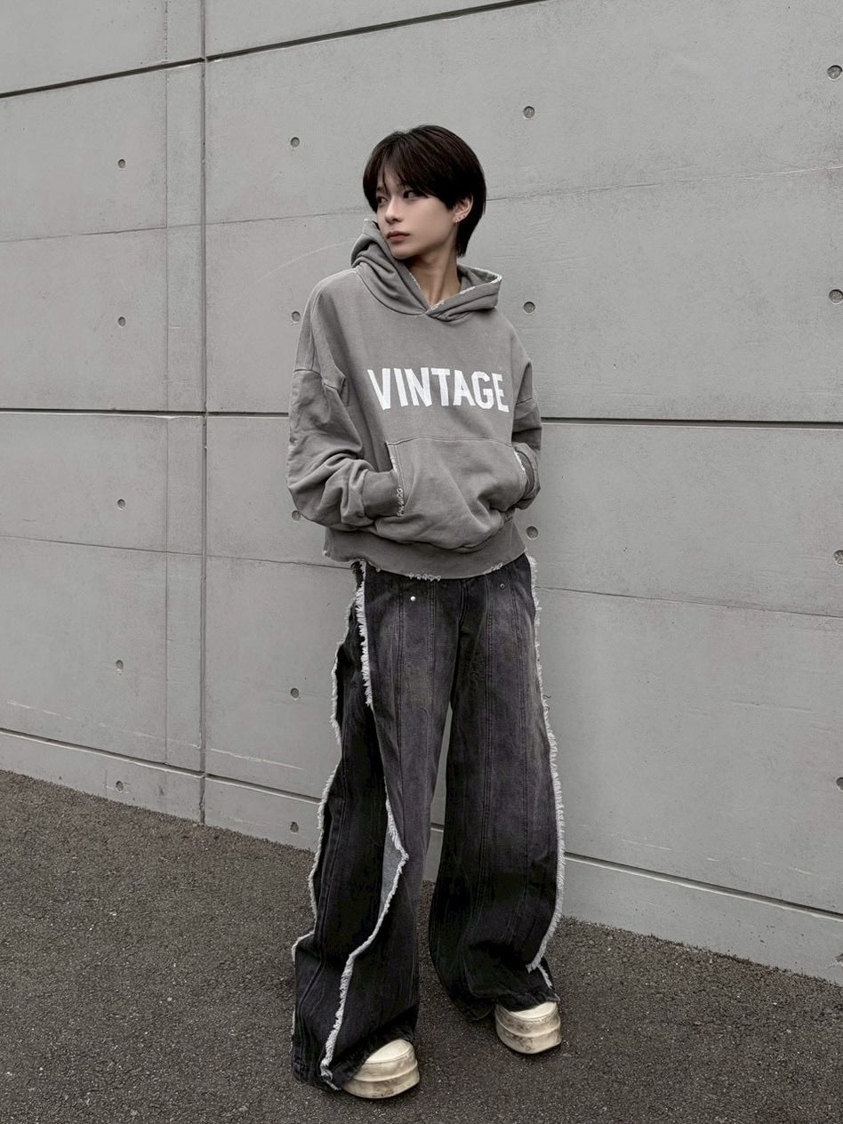 受注制【LUV CODE】pigment logo hoodie (2color)