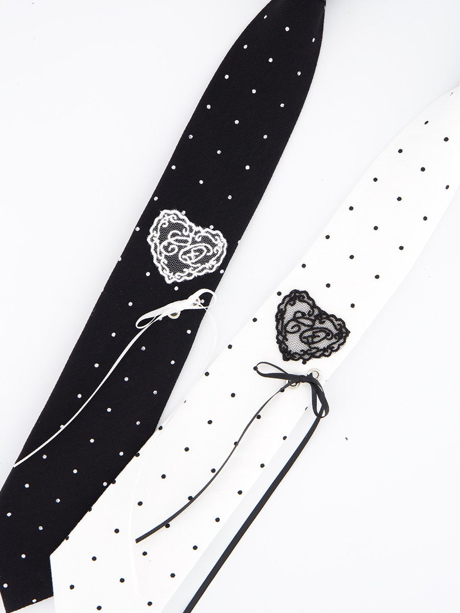 【CHERRYQUIRI】CQ Lace Heart Neck Tie