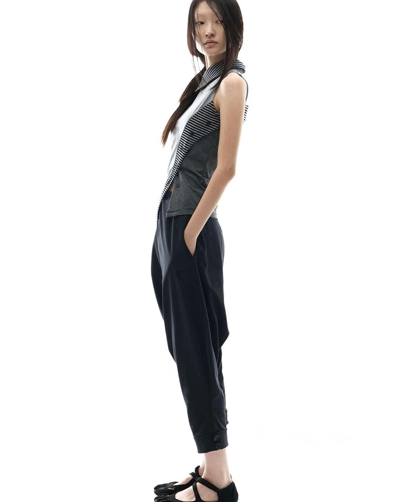 【OJOS】Curved Cut Collar Tank