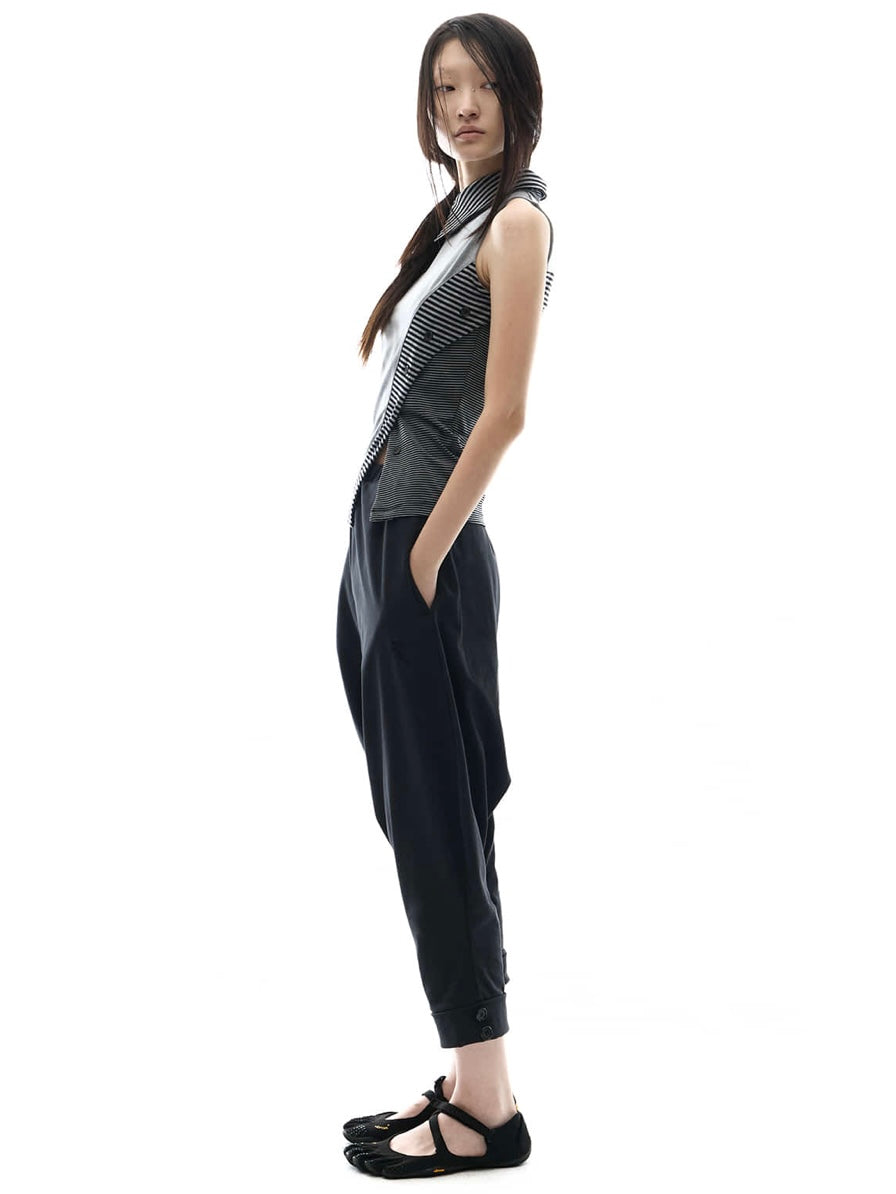 【OJOS】Curved Cut Collar Tank