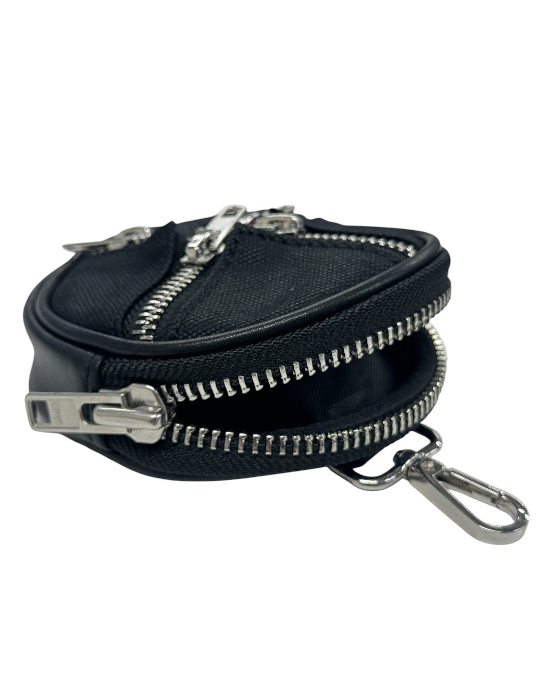 ★【LOIN ARMIS】Cross Zipper Leather Circle Coin Case