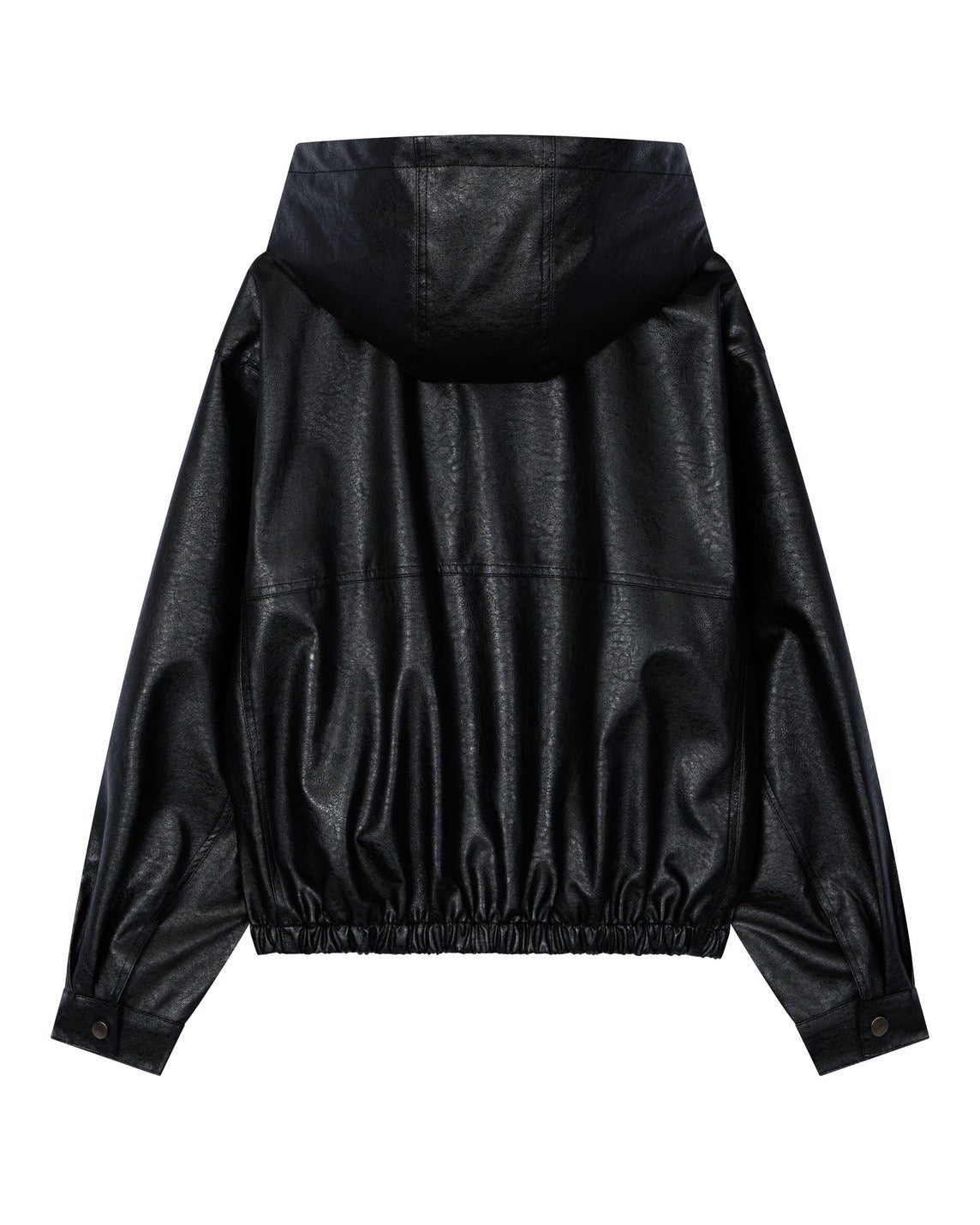 【Uglyshadow】VEGAN LEATHER HOODED JACKET