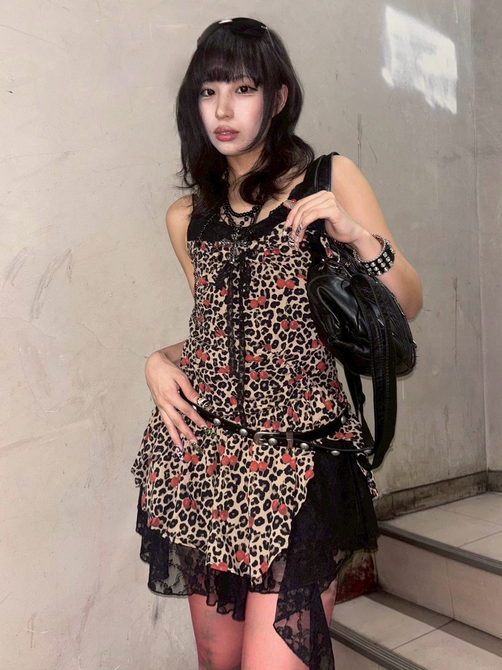 7/11 20:00発売【BABY09】leopard frill lace sleeveless