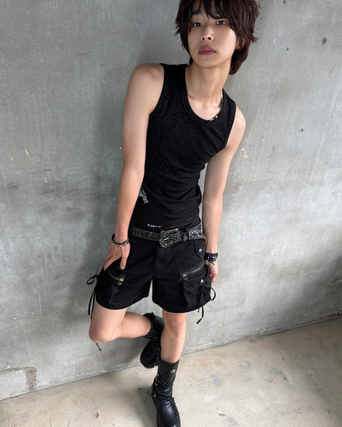 【LECYTO】Glitter Rib Sleeveless