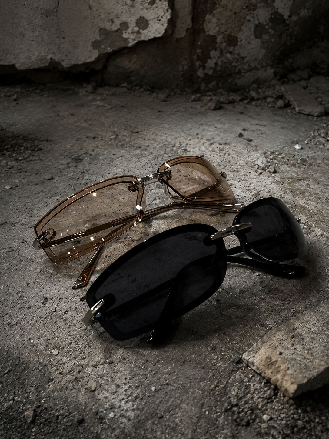 国際配送【Never mind the XU】slim shade sunglasses (2color)