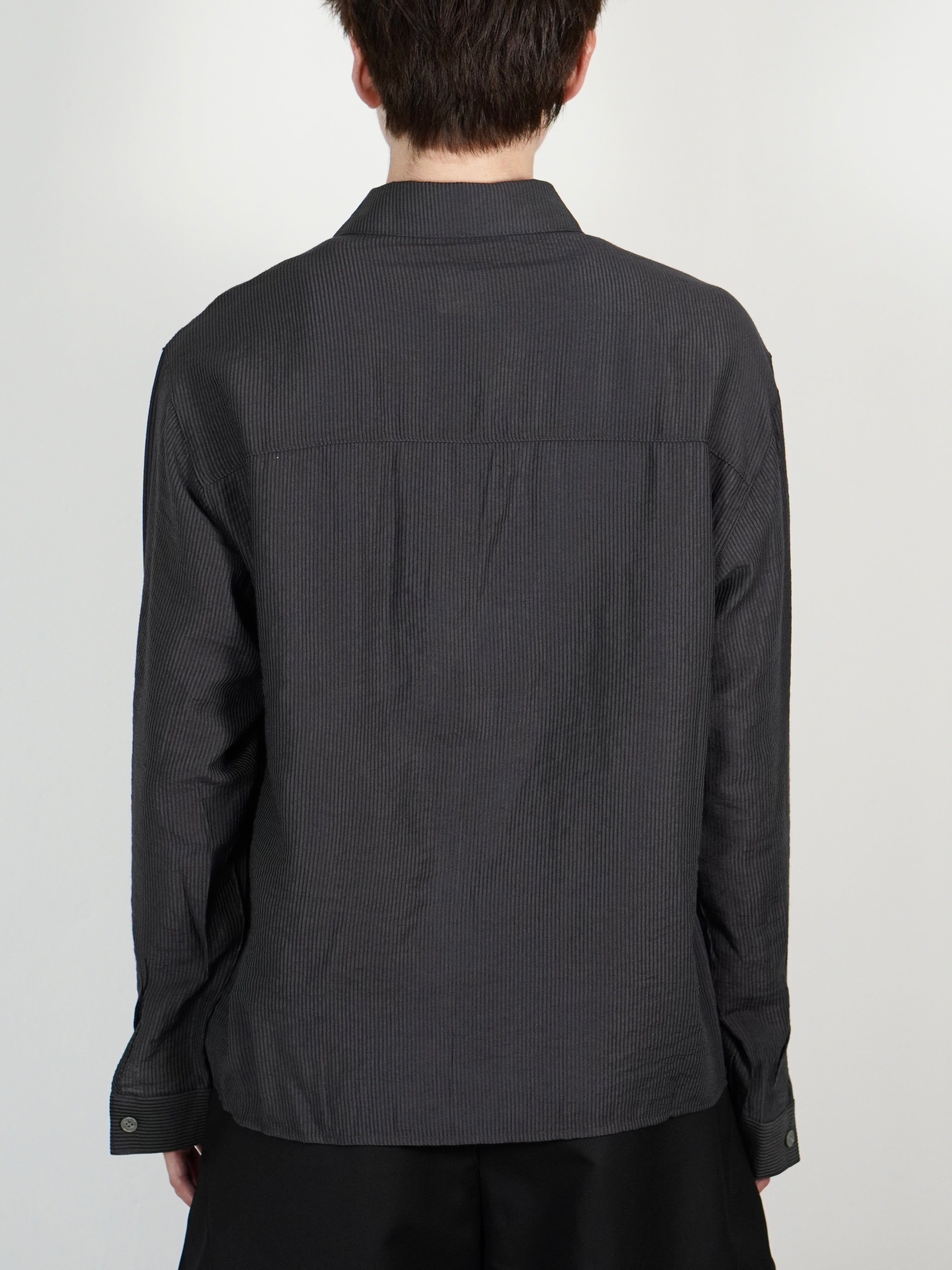 5/8 20:00 発売 受注制【Chikashitsu +】soft cropped stripe shirt (3color)