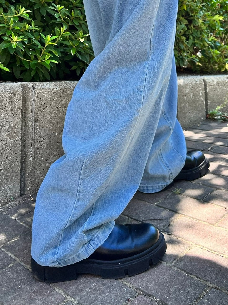 受注制【Chikashitsu +】super wide denim pants (4color)