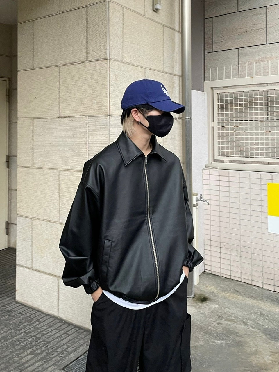 受注制【Chikashitsu +】leather blouson (3color)