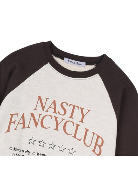 【FANCY CLUB】HELLO WORLD CROP SWEATSHIRT