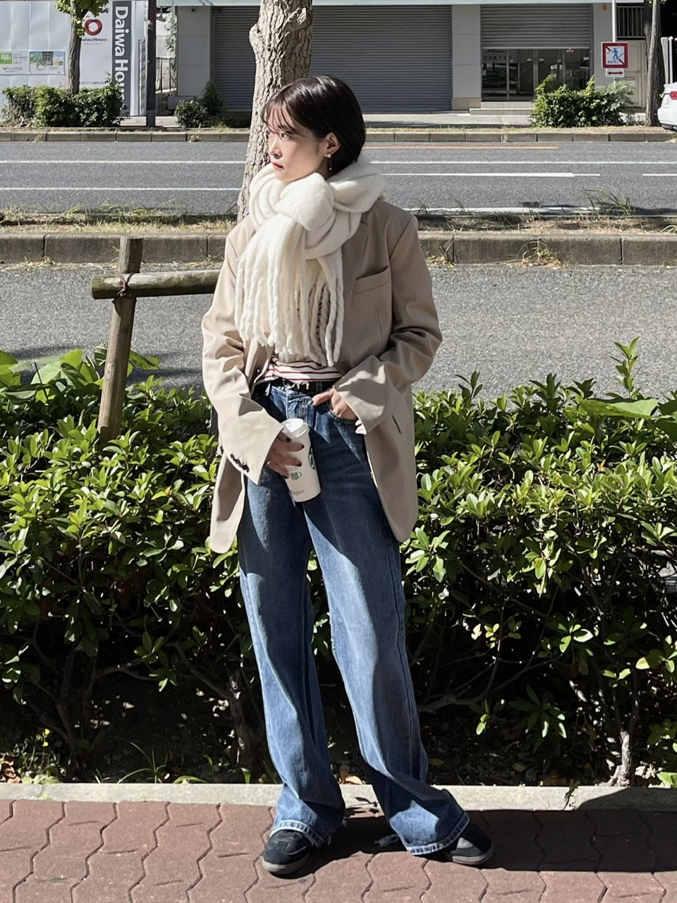 受注制【Chikashitsu +】volume color muffler (6color)