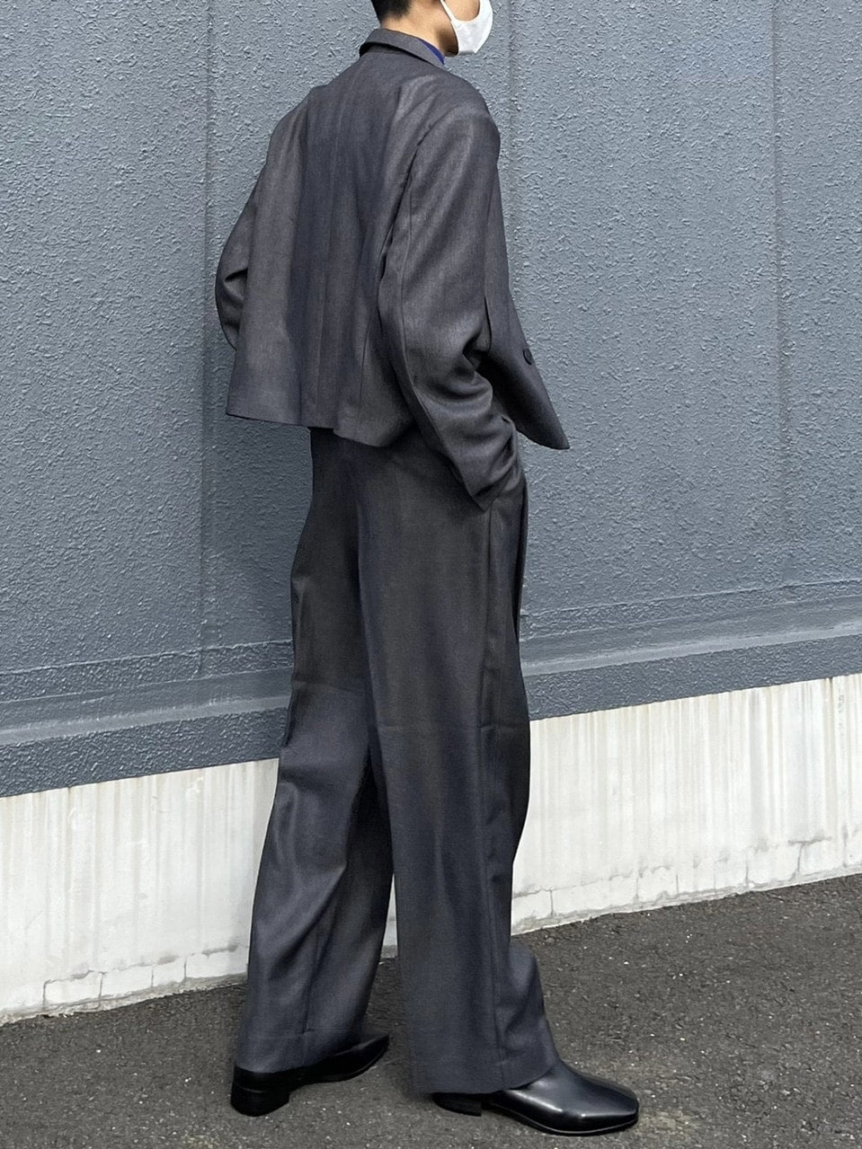 受注制【Chikashitsu +】set up tuck slacks (3color)