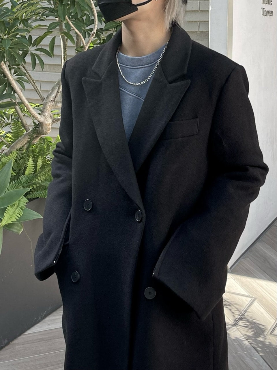 受注制【Chikashitsu +】arm zip gentleman coat (2color)